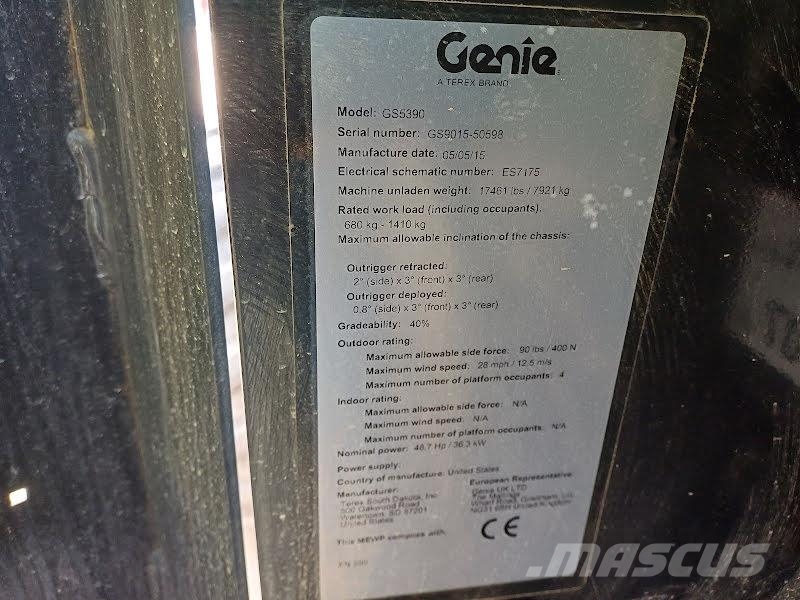 Genie GS-5390 RT Šķerveida pacēlāji