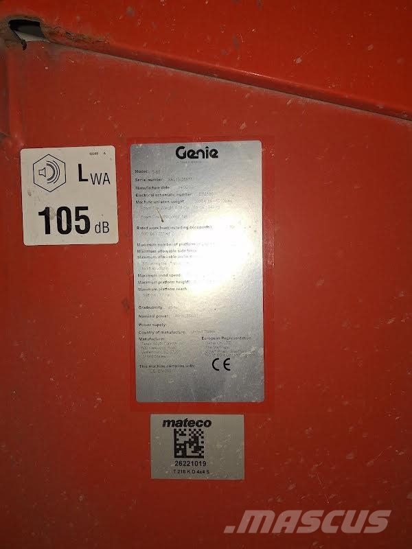 Genie S-65 Plataformas con brazo de elevación telescópico