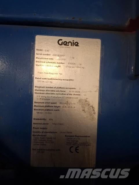 Genie S-85 Teleskopické plošiny