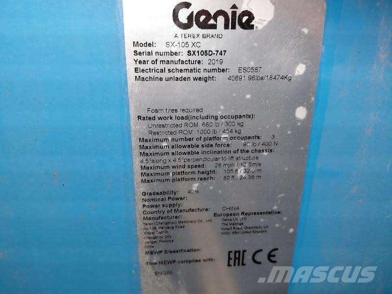 Genie SX-105XC Nacelles télescopiques