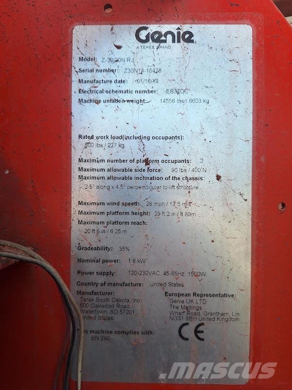 Genie Z-30/20N RJ Karos emelők