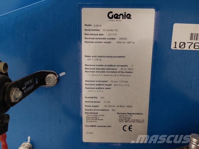 Genie Z-33/18 Gelenkteleskoparbeitsbühnen