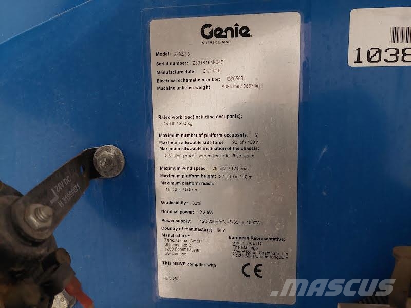Genie Z-33/18 Gelenkteleskoparbeitsbühnen