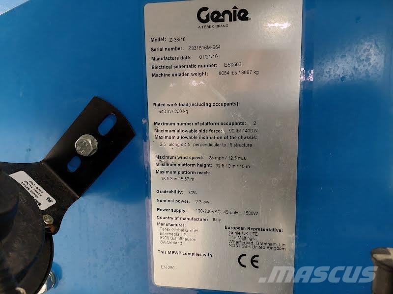 Genie Z-33/18 Knikarmhoogwerkers