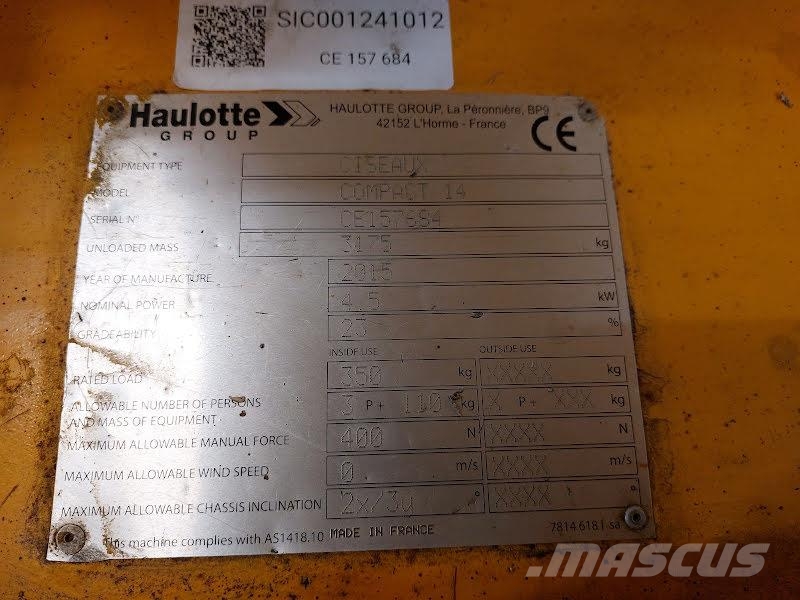 Haulotte COMPACT 14 Scheren-Arbeitsbühnen