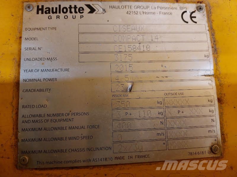 Haulotte COMPACT 14 Käärtõstukid