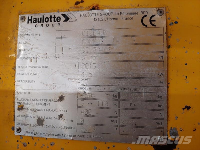 Haulotte COMPACT 14 Käärtõstukid