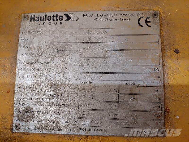 Haulotte COMPACT 14 Piattaforme a pantografo