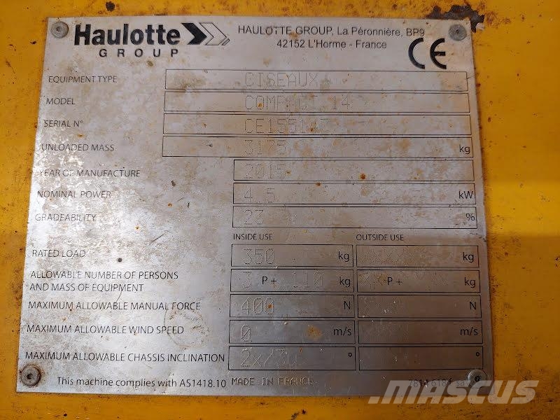 Haulotte COMPACT 14 Scheren-Arbeitsbühnen