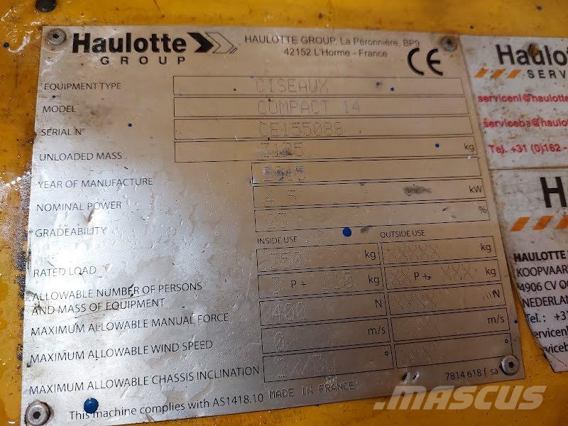 Haulotte COMPACT 14 Saxlifte