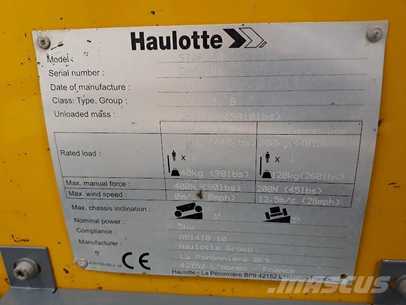 Haulotte STAR 10 Personenliften en invalideliften