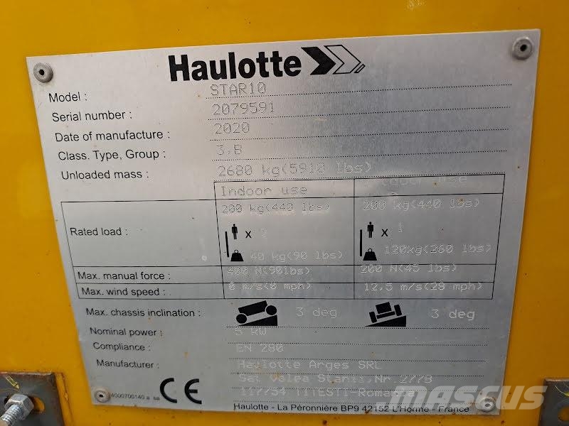 Haulotte STAR 10 رافعات السارية الرأسية