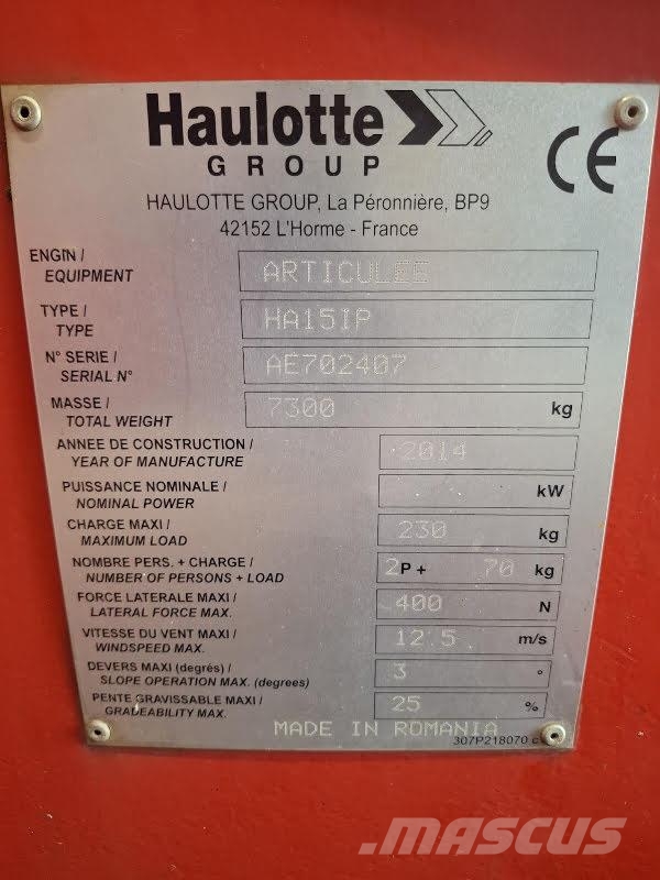 Haulotte HA15 IP Zglobne dvižne ploščadi