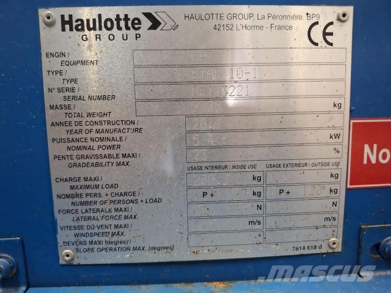 Haulotte STAR 10 Plataformas elevatórias verticais