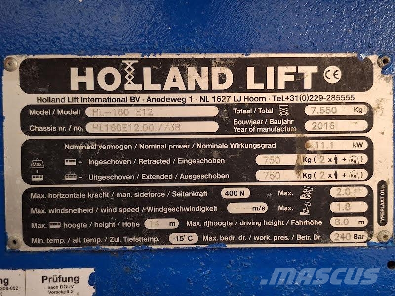 Holland Lift HL-160 E12 Nacelle ciseaux
