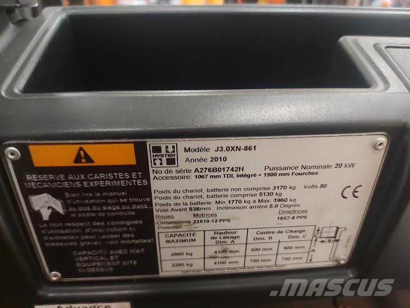 Hyster J3.0XN Electric forklifts