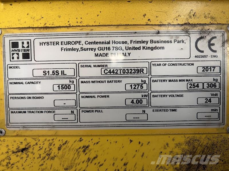 Hyster S1.5S IL Stablere