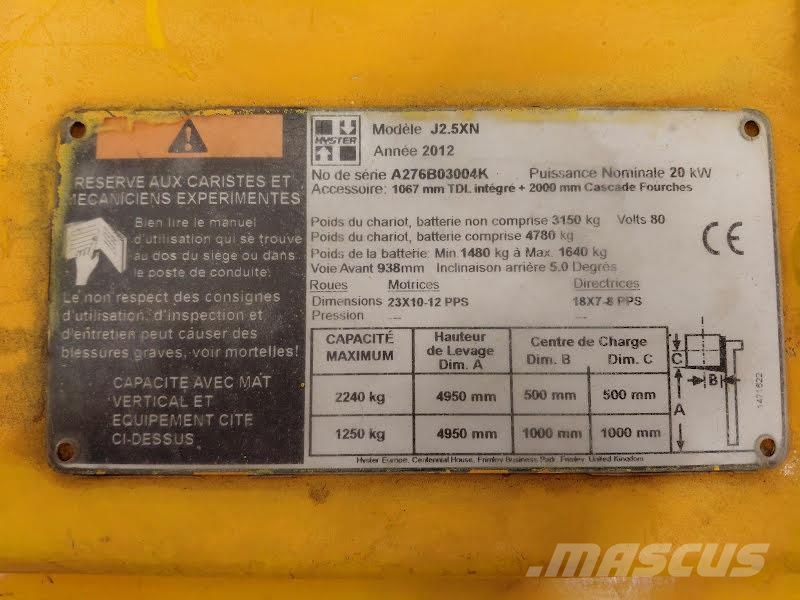 Hyster J2.5XN Electric forklifts