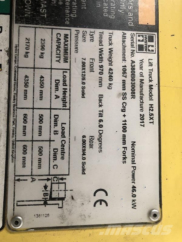 Hyster H2.5XT LPG forklifts