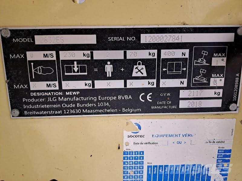 JLG 2632ES Käärtõstukid