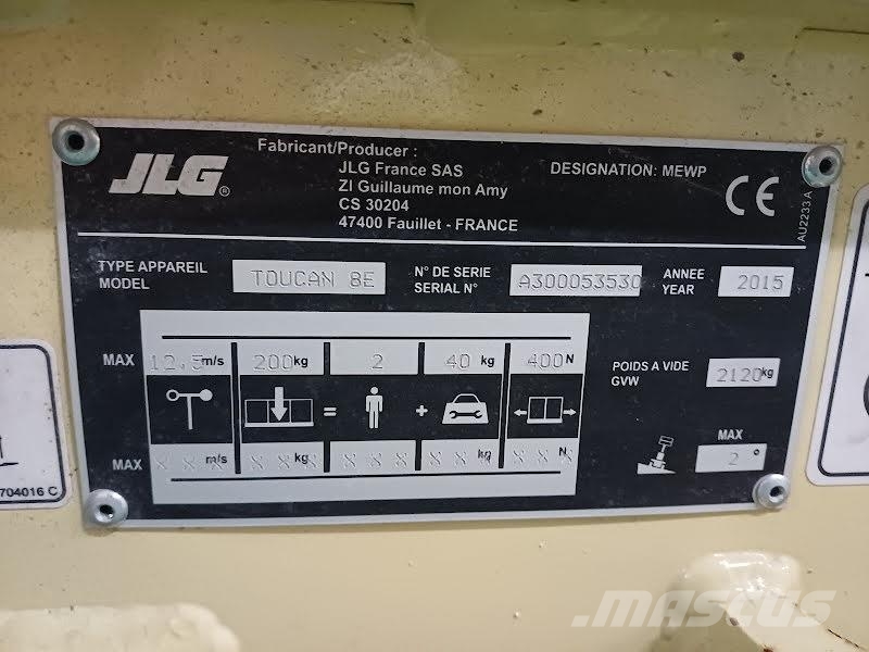 JLG TOUCAN 8E رافعات السارية الرأسية