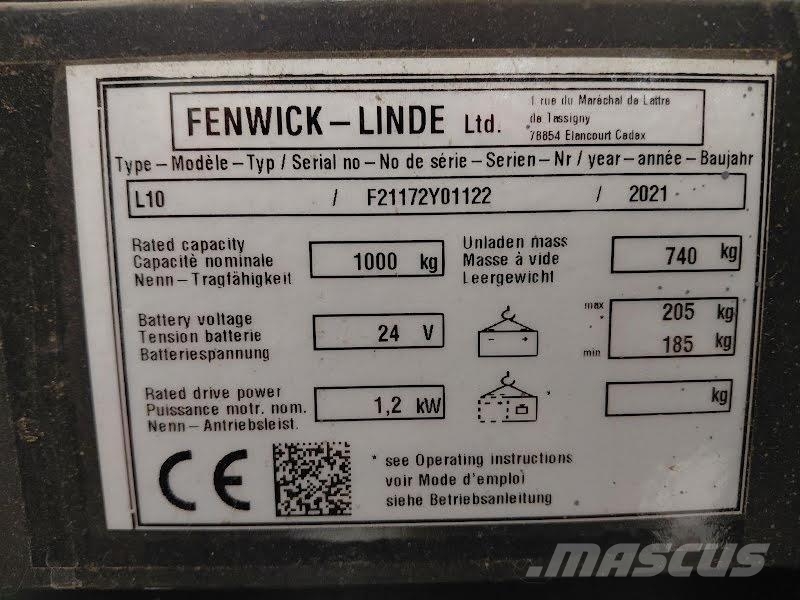 Linde L10 Gerbeurs Automoteurs