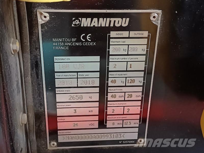 Manitou 100VJR Vertical mast lifts