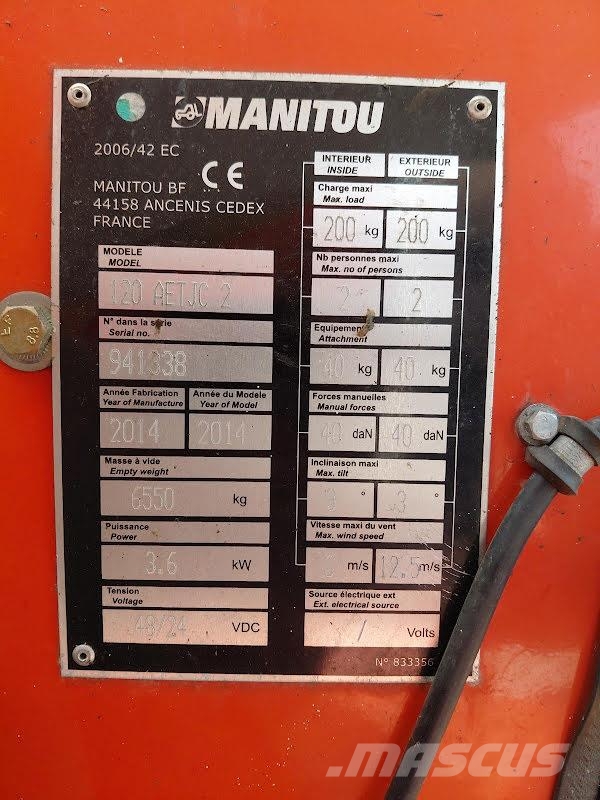 Manitou 120AETJ C 3D Knikarmhoogwerkers