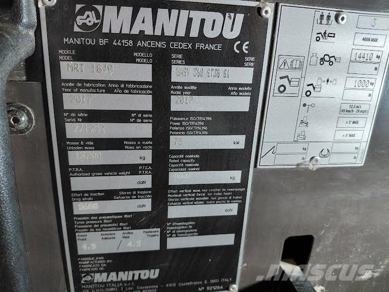Manitou MRT1840 EASY ST3B 텔러 핸들러