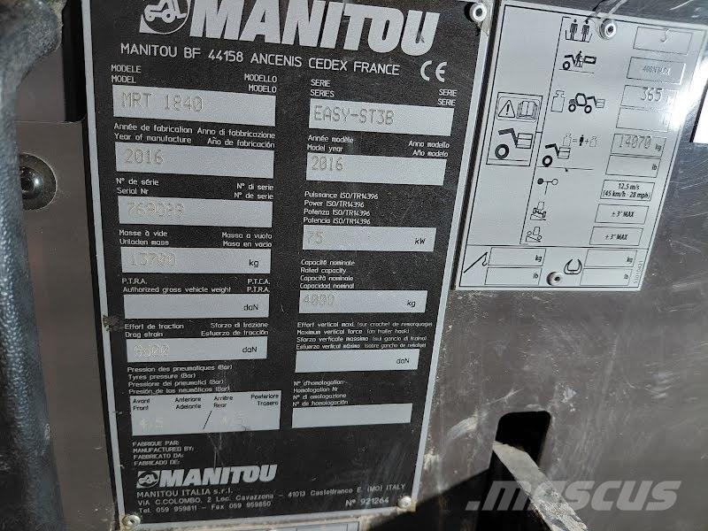 Manitou MRT1840 EASY ST3B Teleszkópos rakodók