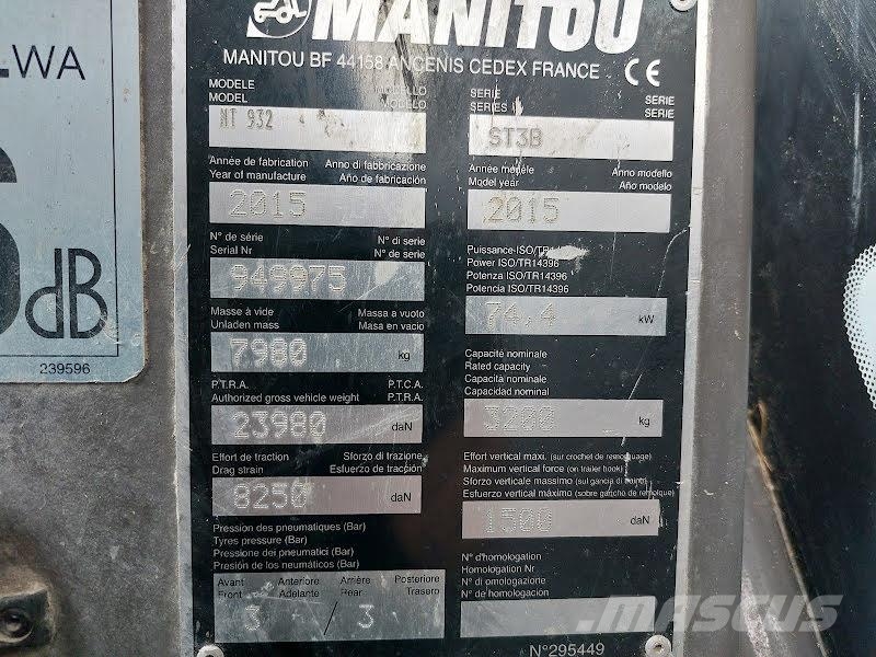 Manitou MT932 ST3B Teleskoplæssere