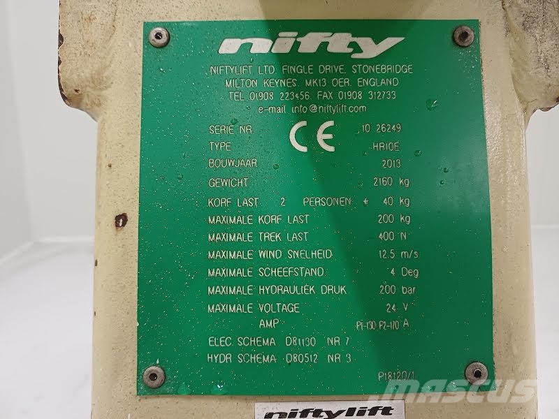 Niftylift HR10E Zglobne podizne platforme