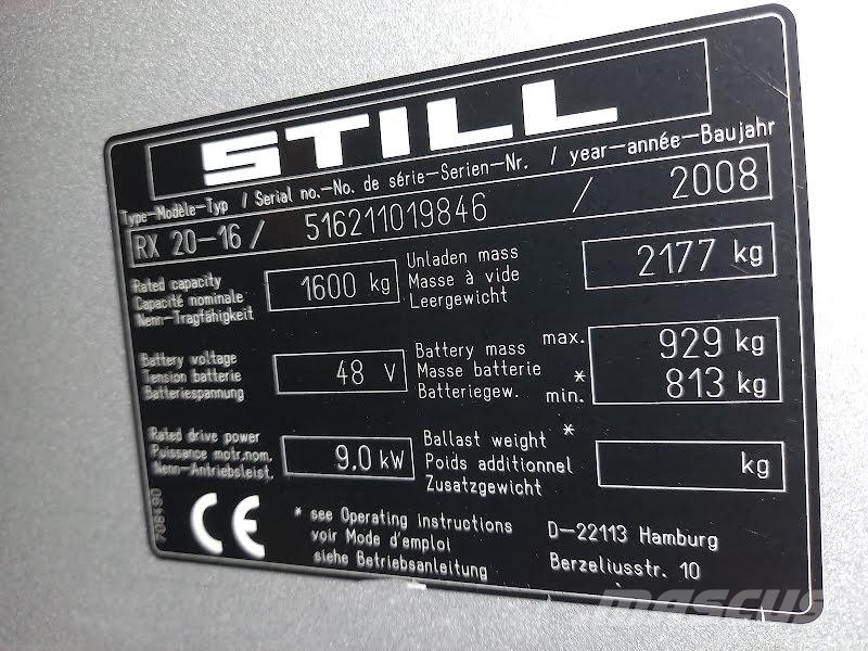 Still RX 20-16 Električni viličarji