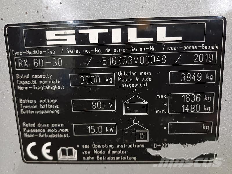 Still RX 60-30 Electric forklifts