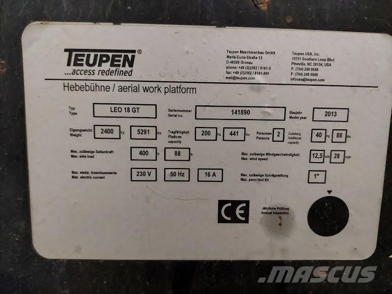 Teupen LEO 18 GT Andere liften en hoogwerkers