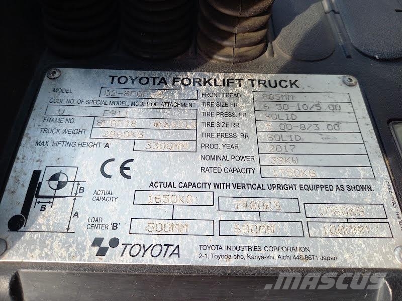 Toyota 02-8FGF18 LPG vozíky