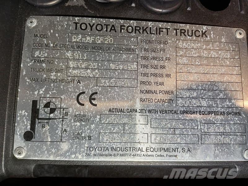 Toyota 02-8FGF20 LPG forklifts