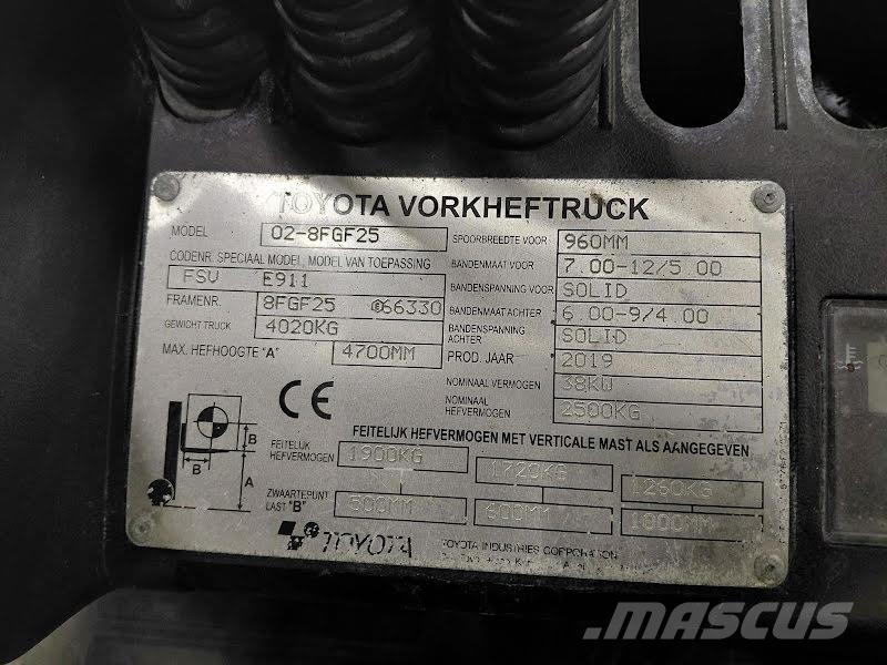 Toyota 02-8FGF25 Газовые погрузчики