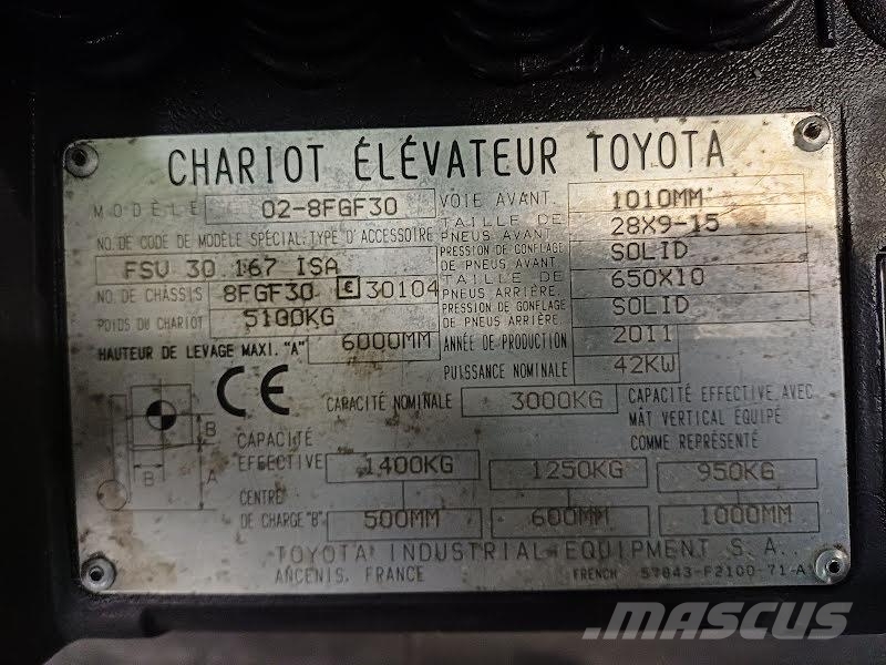 Toyota 02-8FGF30 Gaasitõstukid