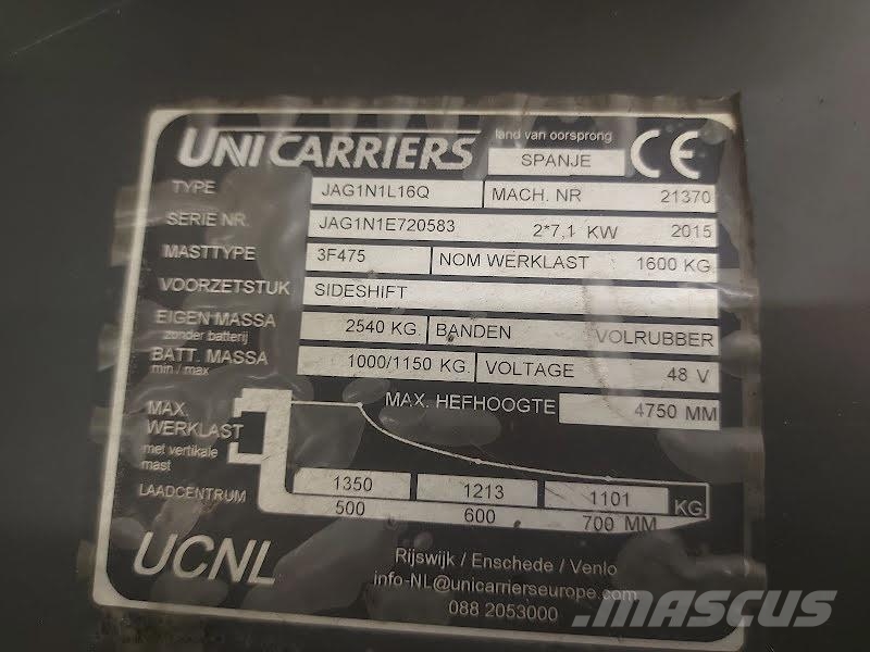 UniCarriers JAG1N1L16Q Electric forklifts