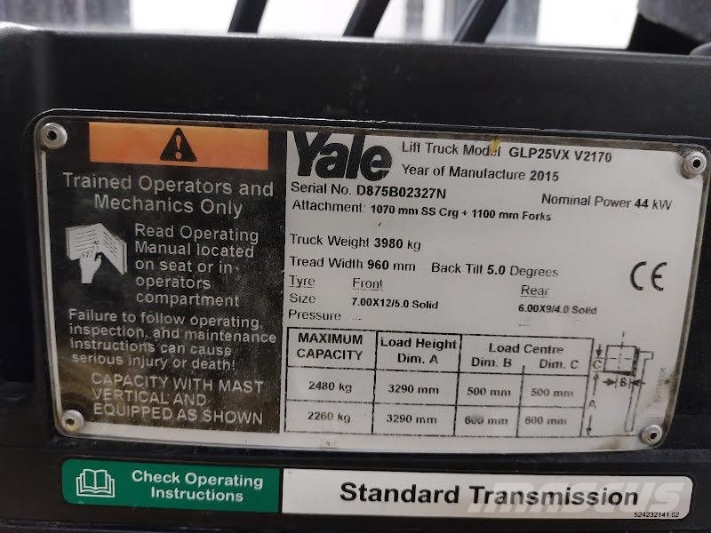 Yale GLP25VX LPG forklifts