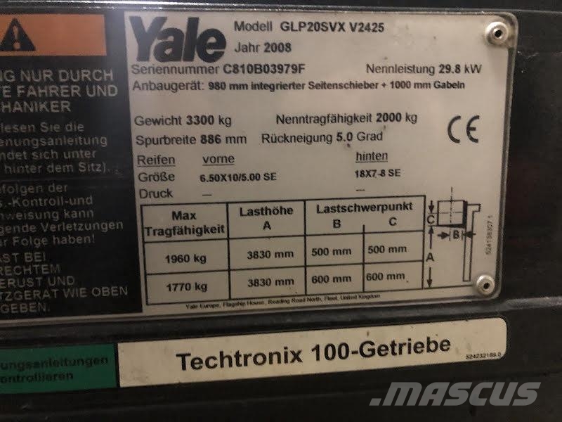 Yale GLP20SVX شاحنات LPG