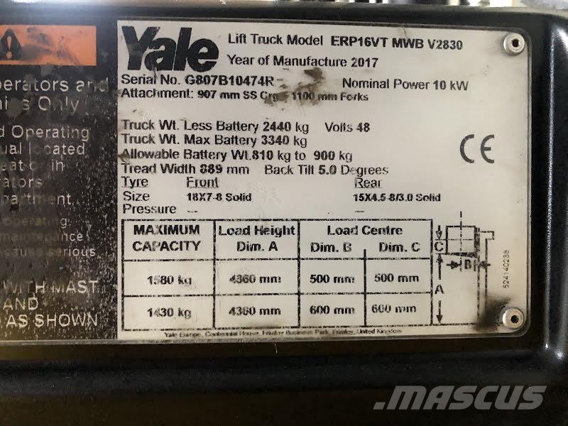 Yale ERP16VT Elektrische heftrucks