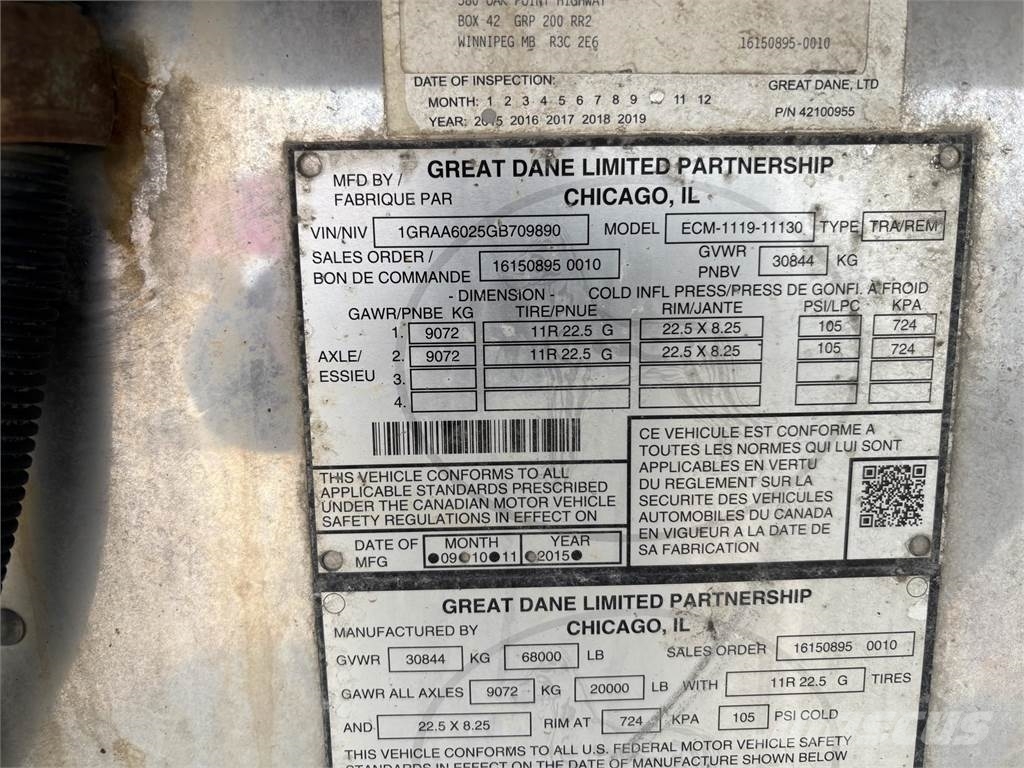 Great Dane Reefer Van 半挂厢式车