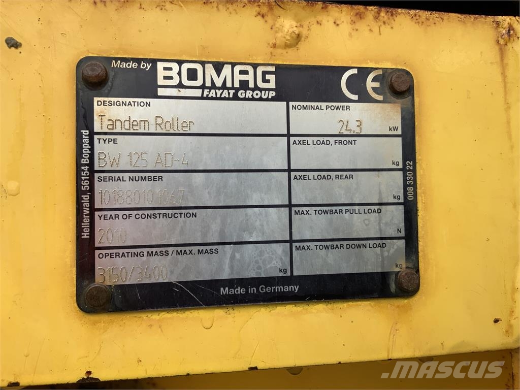 Bomag BW125 AD Roller (ST27903) Гусеничні екскаватори