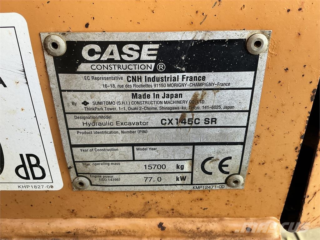CASE CX145c SR Digger (ST27805) 大型油圧ショベル12t以上（パワーショベル・ユンボ）