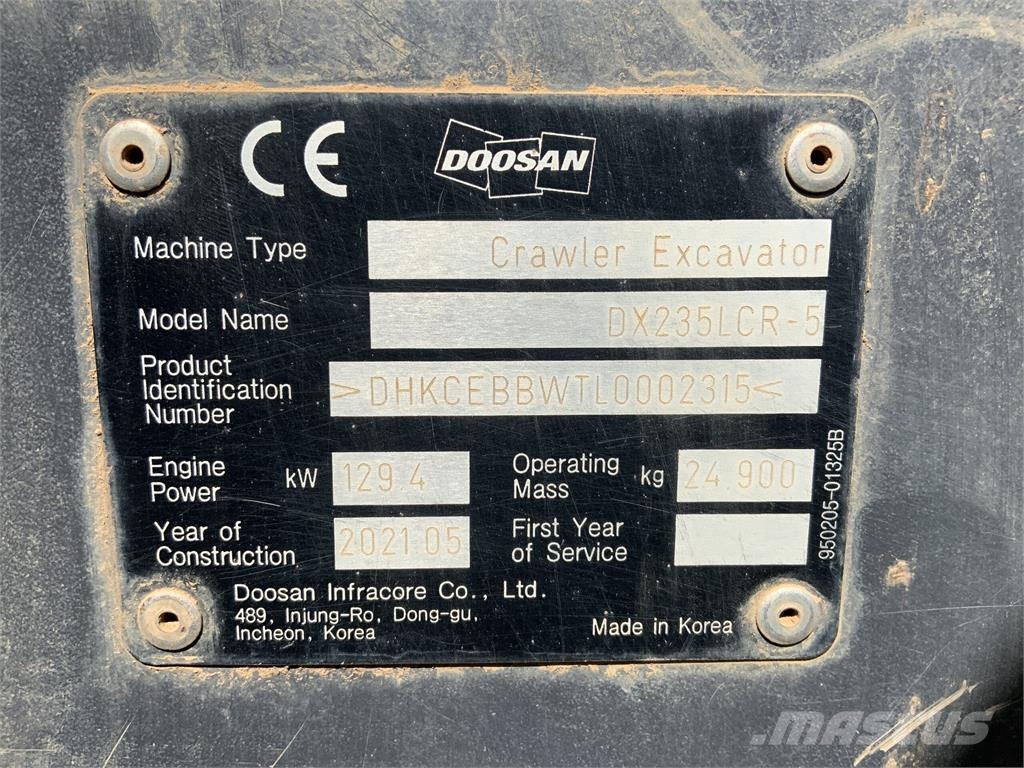 Doosan DX225 LCR-5 Digger (ST26517) Raupenbagger
