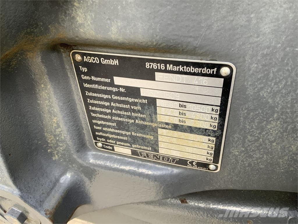 Fendt 516 Profi Plus Tractor (ST27235) Άλλα γεωργικά μηχανήματα