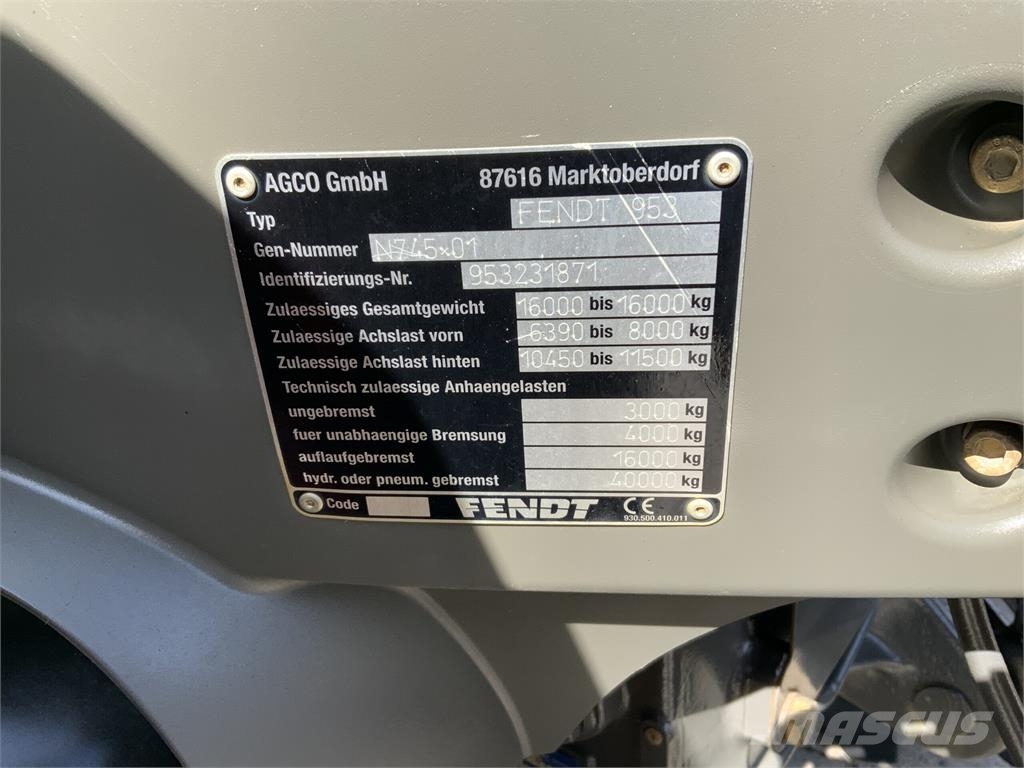 Fendt 936 Profi Plus Tractor (ST27042) Άλλα γεωργικά μηχανήματα
