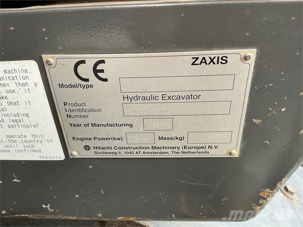Hitachi Zaxis 135US-5 Digger (ST27536) Egyéb mezőgazdasági gépek